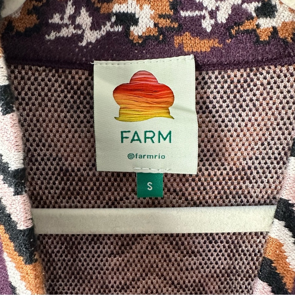 FARM RIO Glam Tapestry Knit Wrap Dress SZ S - Picture 5 of 10